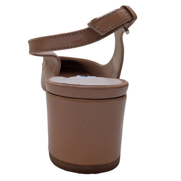 LK Bennett Nude Patent Leather Slingback Block Heel - Picture 5 of 8